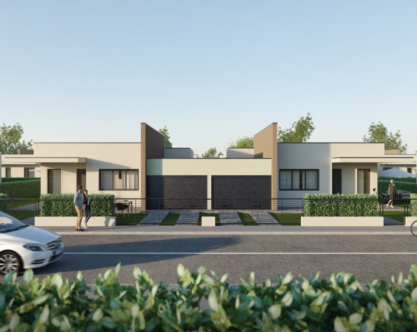 Pairana (Landriano) – Newly built single-level villa with private garden and garage | Energy Class A
